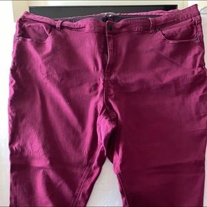 Cato Burgundy Jeans size 28W